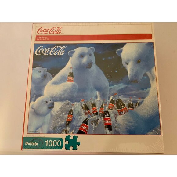 New Coca Cola Polar Bears Jigsaw Puzzle Buffalo Games 1000 Pieces Sealed 2009 - Picture 3 of 8